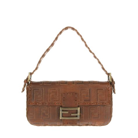 brown leather mini bag fendi|baguette bag fendi.